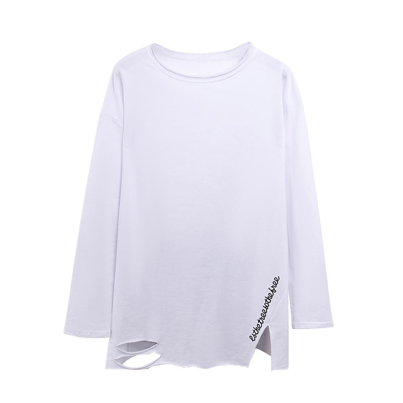 NRVP Áo Thun Nữ Tay Dài 100% Cotton Thời Trang Hàn Quốc