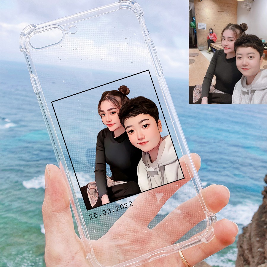 Ốp điện thoại iphone 11promax/12/13/pro/6/6s/6plus/7/8/plus/x/xr/xs/xsmax in hình vẽ line art theo yêu cầu