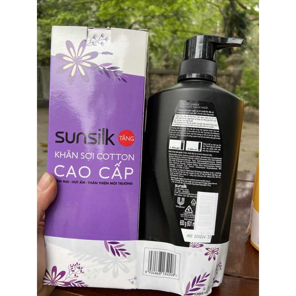 DẦU GỘI ĐẦU SUNSILK MỀM MƯỢT DIỆU KỲ 650ML có quà tặng