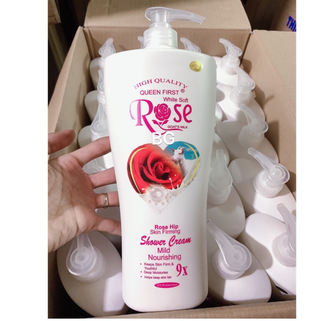 Sữa tắm trắng dê hoa hồng tinh chất ngọc trai CHÍNH HÃNG CTY 1200ml