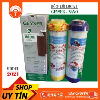 Bộ 3 Lõi Lọc 123 Geyser Nano - Chính hãng