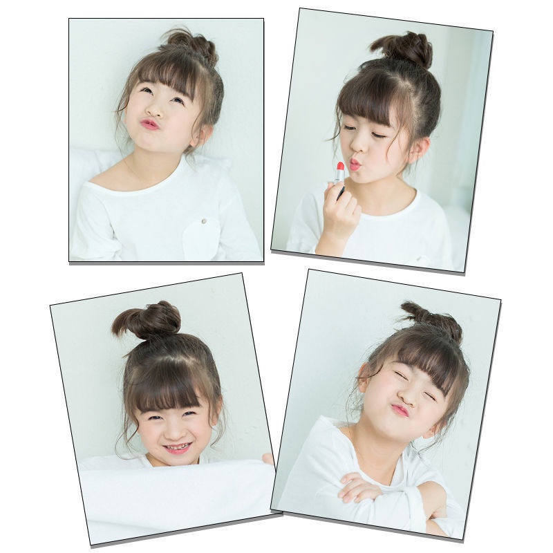 Búi Tóc Giả Xoăn Bằng Cao Su Tự Nhiên Dành Cho Trẻ Em