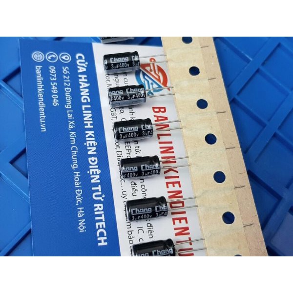 [ Combo 20 chiếc ] Tụ hóa CHANG 3uF 400V 6.3x11mm