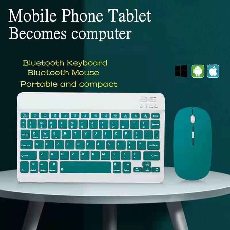 Bộ Bàn Phím Và Chuột Bluetooth Không Dây 10 Inch 78 Phím Siêu Mỏng 1600dpi Cho Điện Thoại Android / Máy Tính Bảng / Laptop