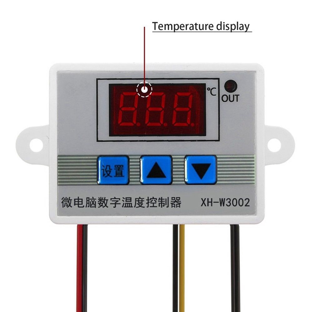 Đồng hồ đo nhiệt độ kỹ thuật số cho máy tính XH-W3002 DC 12V / 24V với đầu dò