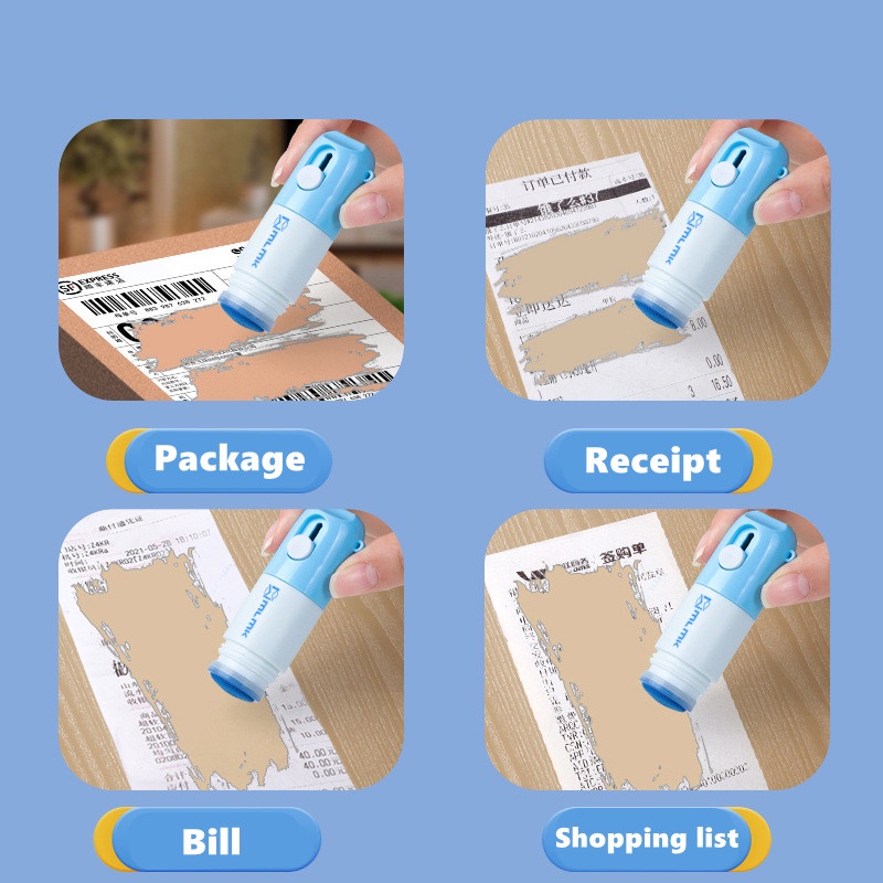 Hộp đựng chất lỏng chỉnh sửa giấy nhiệt 2 trong 1 kèm lưỡi dao cắt mở hộp bảo vệ sự riêng tư