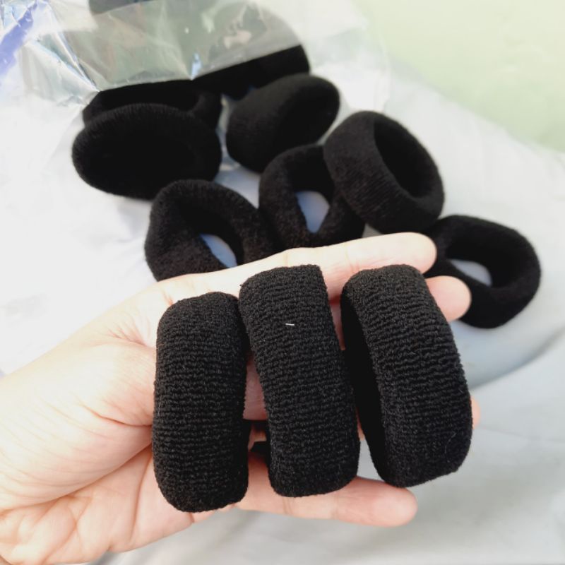 Combo 10 cột tóc trơn màu đen