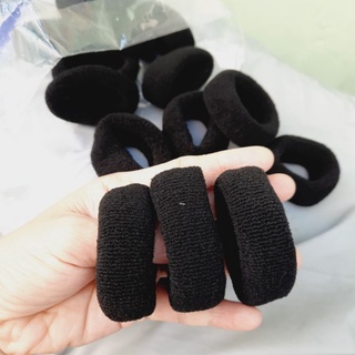 Combo 10 cột tóc trơn màu đen giản nhiều (bản 2- 3cm)
