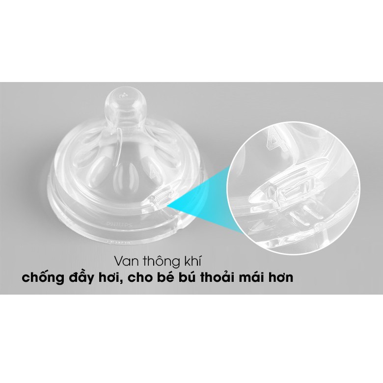 Núm ti silicone Philips Avent Natural cho bé