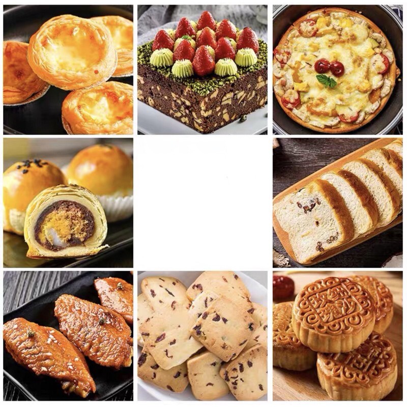 Bộ 7 Khuôn/Âu Trộn/Khay Pizza/Rây Bột/Cupcake Chống Dính