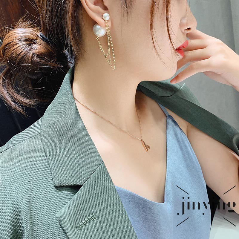 GETNOIVAS Khuyên tai nữ trang dáng dài tạo hình độc đáo
