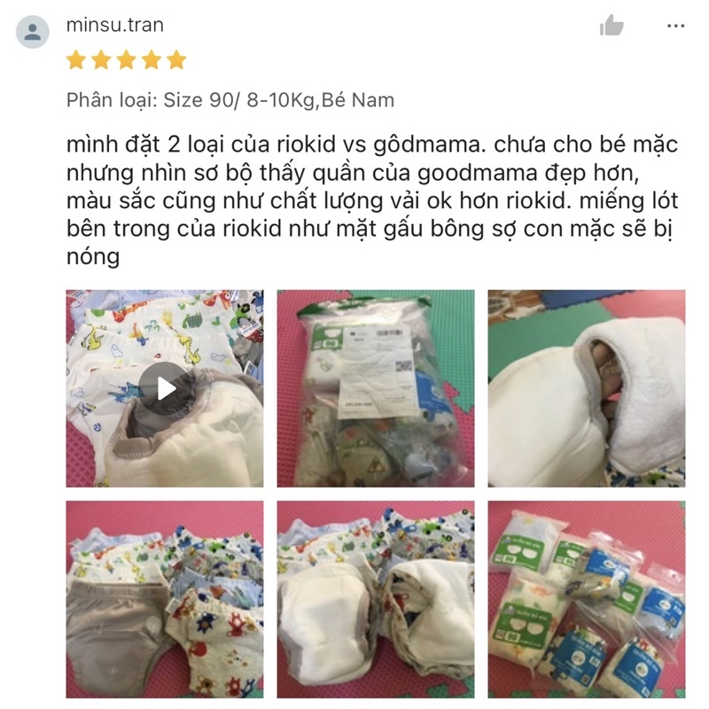 Quần bỏ bỉm Goodmama 6 Lớp cao cấp 𝗚𝗼𝗼𝗱𝗺𝗮𝗺𝗮 dành cho bé trai và bé gái từ 4-17Kg