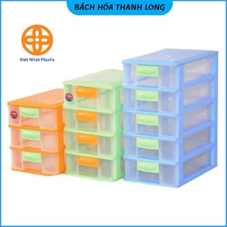Tủ nhựa ngăn kéo mini Việt Nhật ❤️FREESHIP❤️Tủ mini 3-4-5 tầng để bàn đựng mỹ phẩm, đồ dùng đa năng (3683-3684-3685)