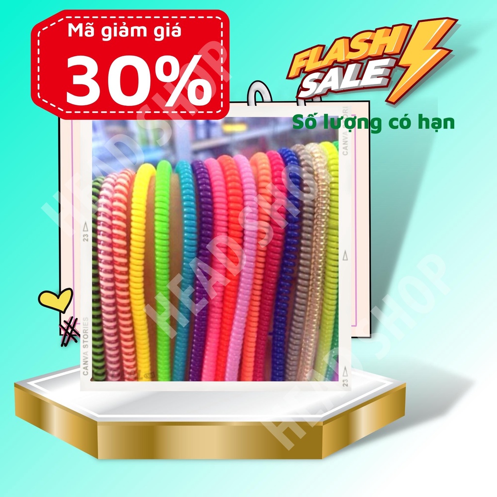 DÂY QUẤN CÁP 2 MÀU Bảo Vệ Cáp Sạc Và Tai Nghe HEAD SHOP