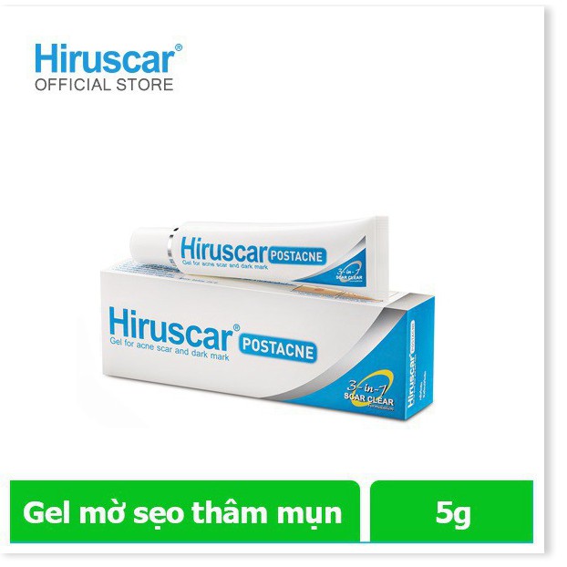 Gel làm mờ sẹo mụn và thâm mụn Hiruscar Post Acne 5g