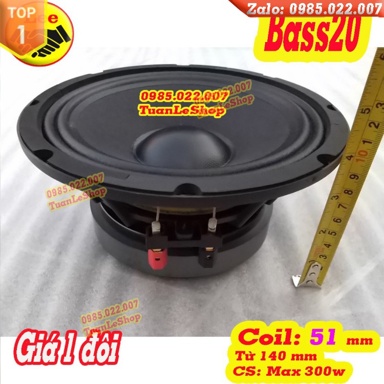 1 CẶP LOA BASS 20 TỪ 140 COIL 51 CAO CẤP HANG NHẬP KHẨU - GIÁ 1 ĐÔI