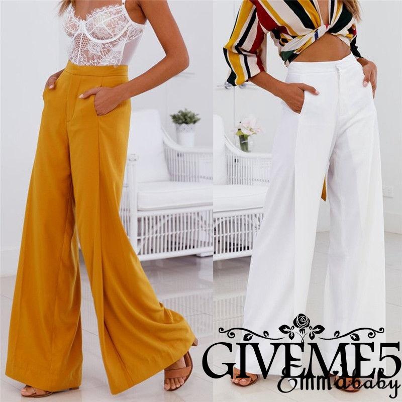 Quần ống loe lưng cao thời trang dành cho nữ