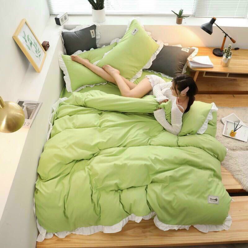 Bộ Chăn,Ga,Gối Cotton nhiều màu Emmibedding store