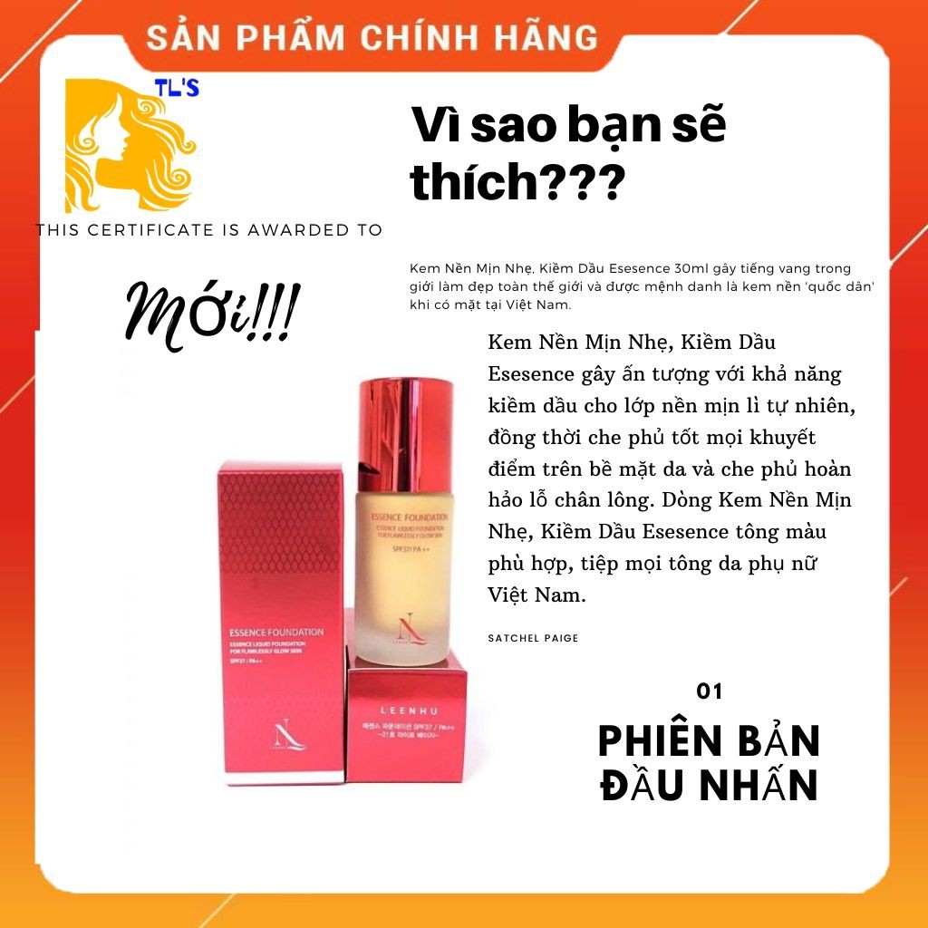 FREESHIP FREESHIP FREESHIP [FREESHIP] Kem Nền_Kem Nền Che Khuyết Điểm_Kiềm Dầu_ESSENCE_30ml . . .