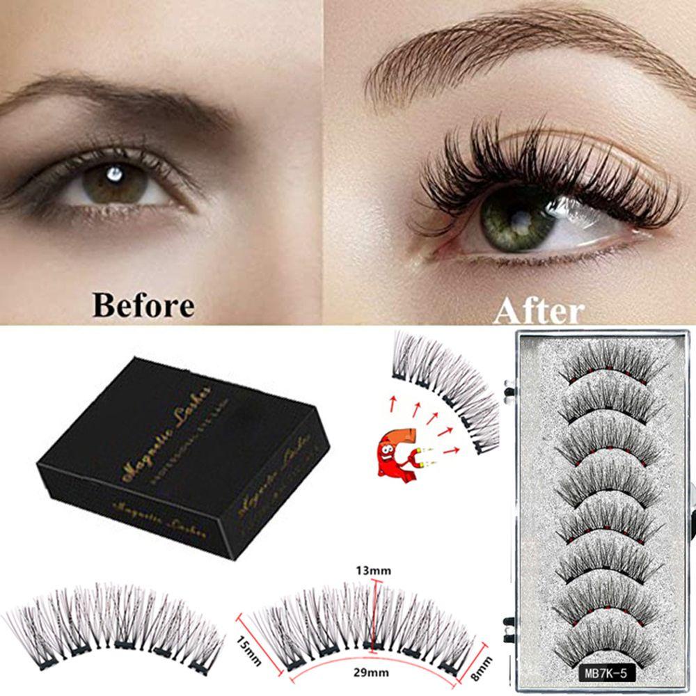OCEANMAP Set 8 Lông Mi Giả 3D Từ Tính Kèm 5 Cặp Lông Mi Giả Tự Nhiên