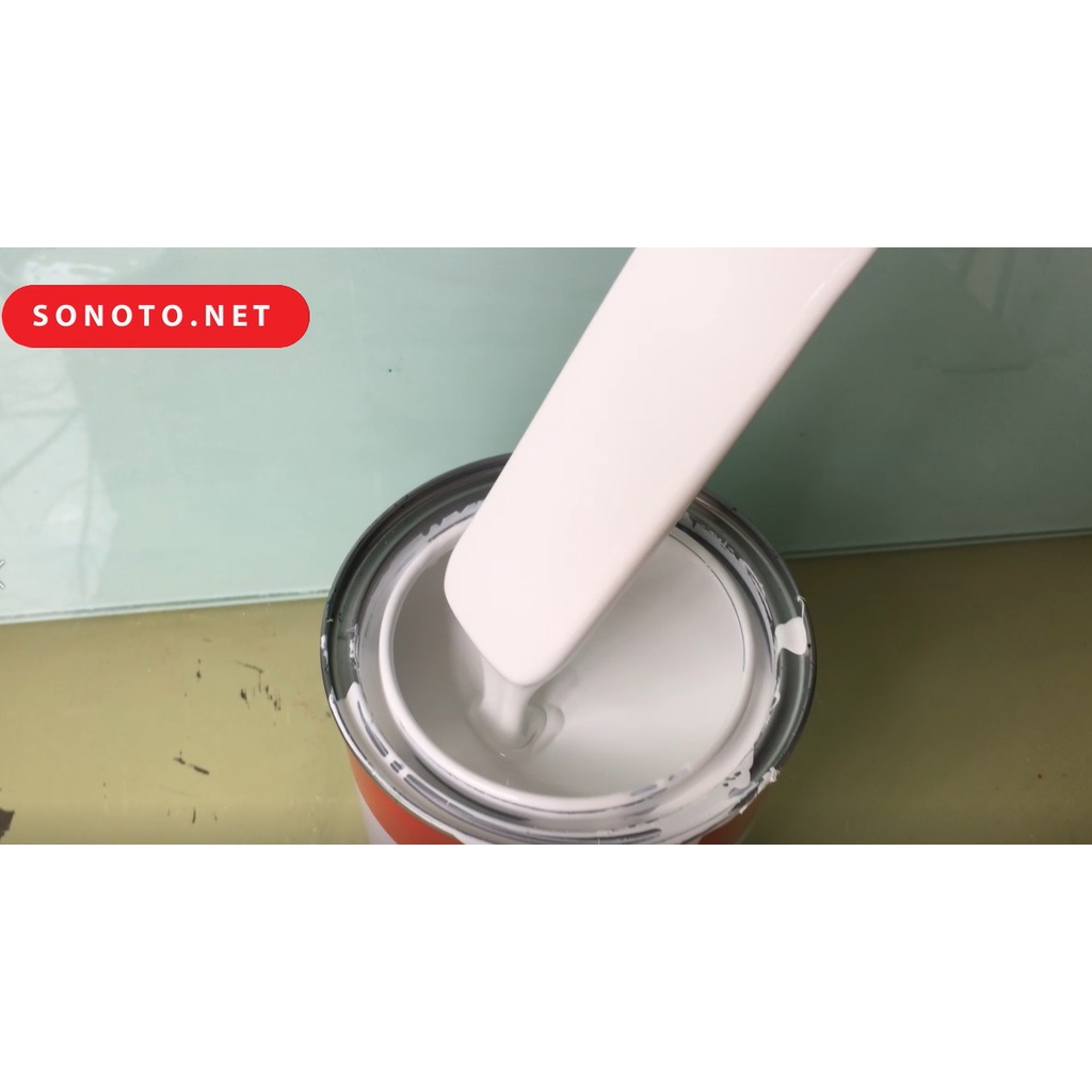 Sơn ô tô xe máy màu trắng 1k (1 thành phần) Auto paint  lon 1 lít