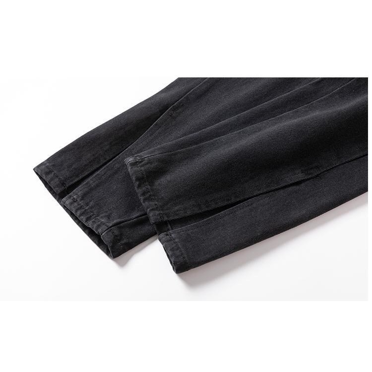 Quần Jean Dài Lưng Cao Dáng Rộng Thiết Kế Mới Thời Trang Theo Phong Cách Hàn Quốc