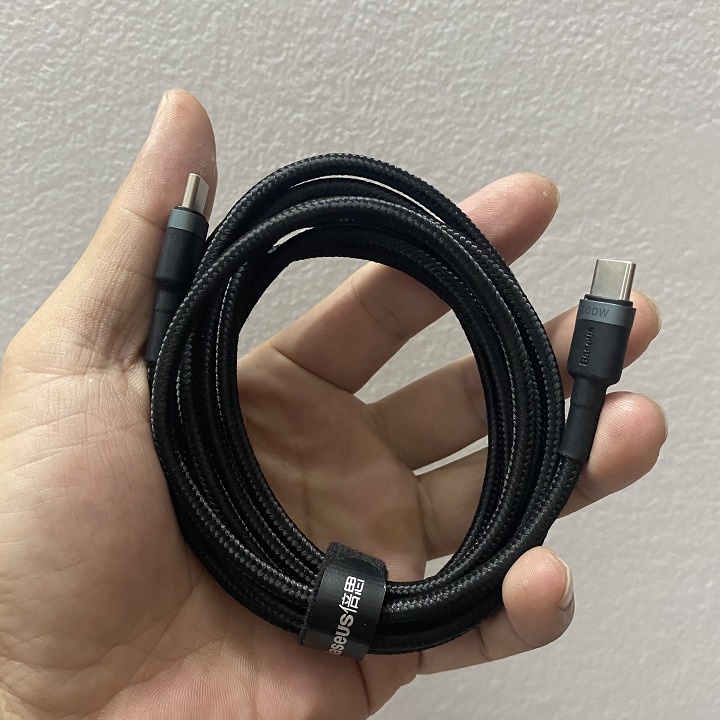 Cáp sạc nhanh Baseus Type-C to Type-C công  suất 100W dài 2m PD2.0 dùng cho lPa/ M.B/ Laptop/ Smartphone
