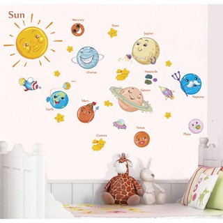 Decal dán tường hệ mặt trời 2
