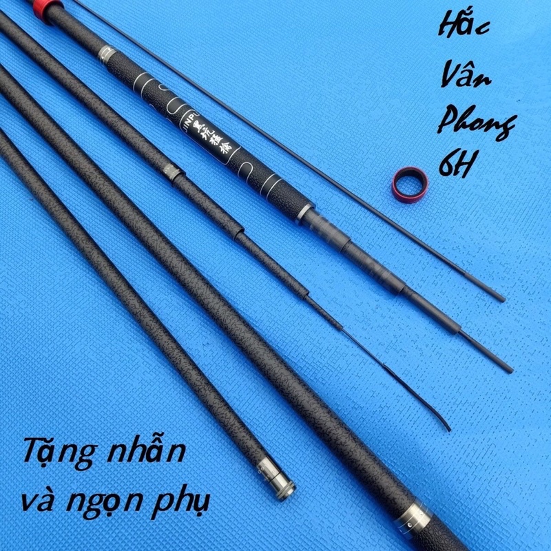 Cần câu tay Hắc Vân Phong 6H nội địa cao cấp tặng kèm nhẫn và ngọn phụ