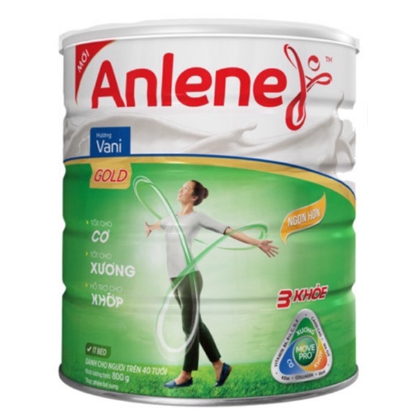 Sữa bột Anlene MovePro hương vani gold hộp 800g (trên 40 tuổi)