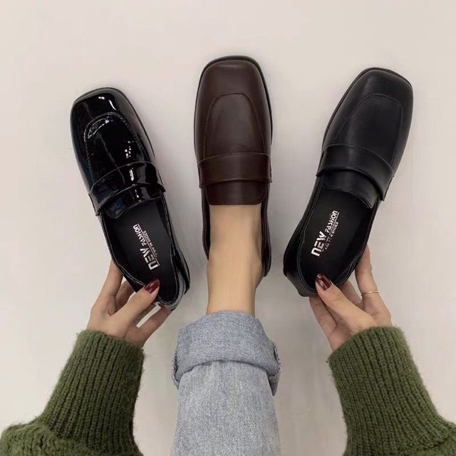 Giày oxford mũi vuông style vintage G014