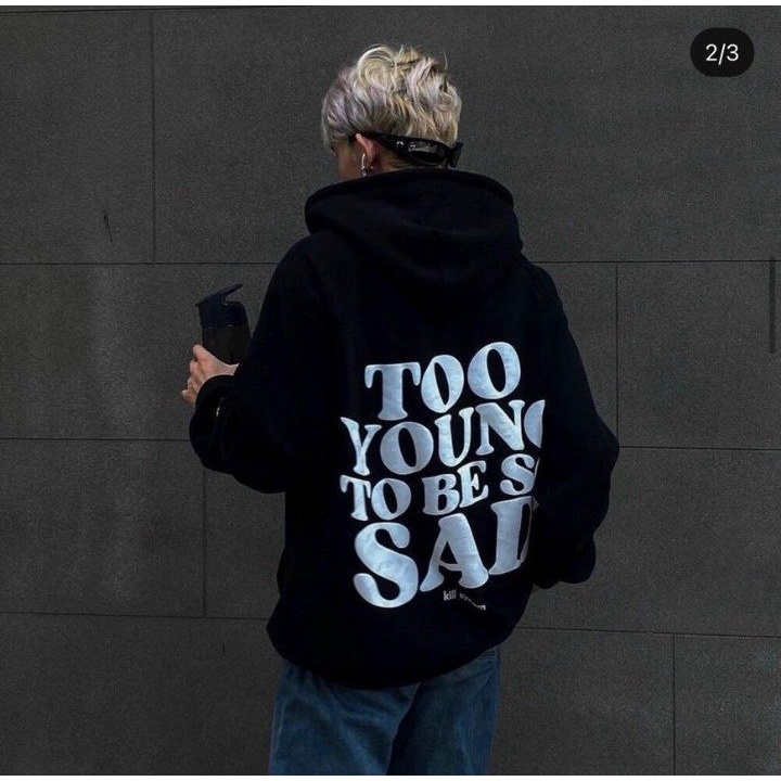 Áo hoodie nỉ ngoại So Sad Unisex [FREESHIP] Hoodies form rộng tay phồng kiểu dáng đường phố cá tính hàn quốc peonyb đẹp