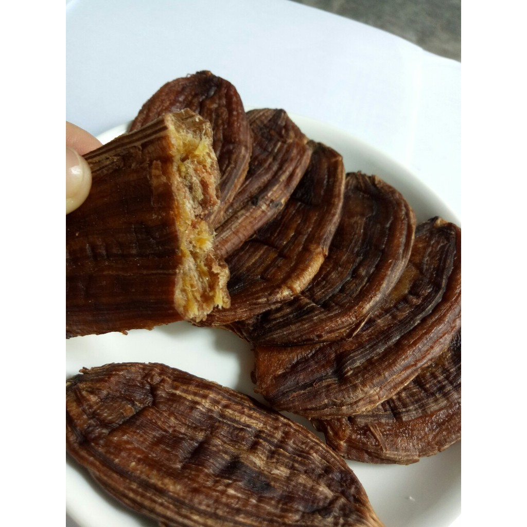 GÓI 500G CHUỐI ÉP NGUYÊN TRÁI CÒN VỎ