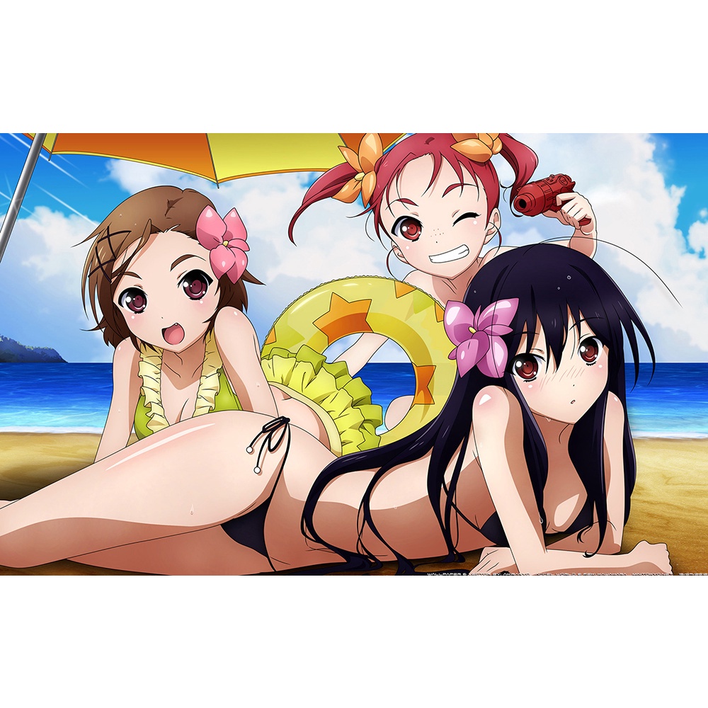 Poster A4 dán tường Anime, decal 21x30 trang trí có keo Accel World Wallpapers (1), nhận in theo yêu cầu