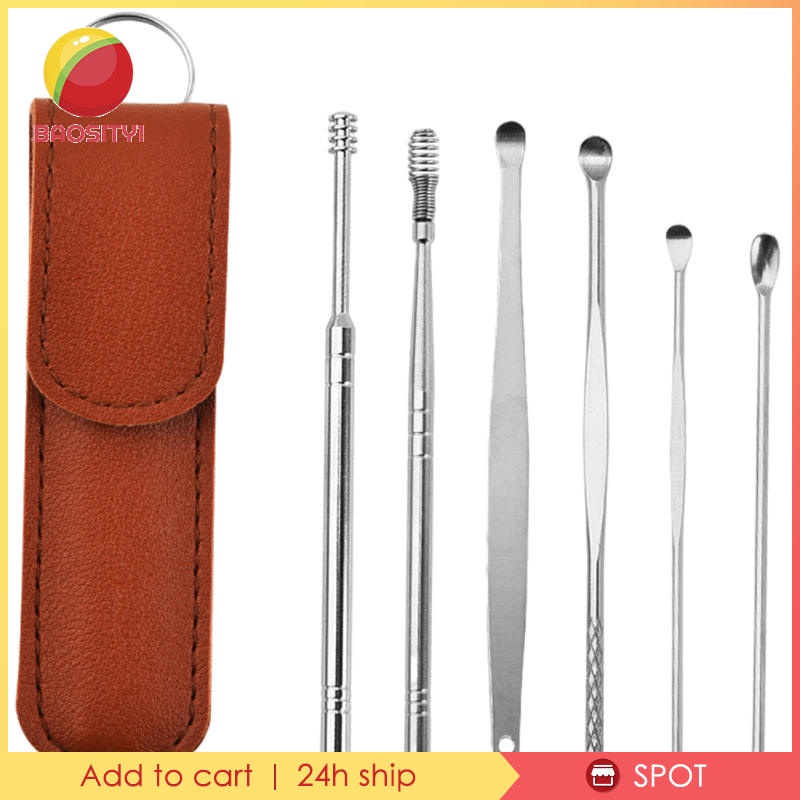 [Hàng mới về] Bộ 6 dụng cụ ngoáy tai vệ sinh dễ sử dụng dành cho nam và nữ