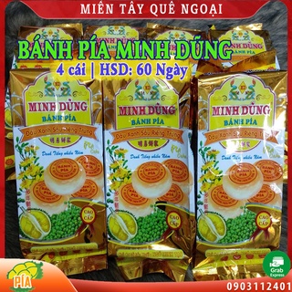 Bánh pía minh dũng - nhân đậu xanh, sầu riêng trứng muối , đặc sản sóc trăng, miền tây quê ngoại