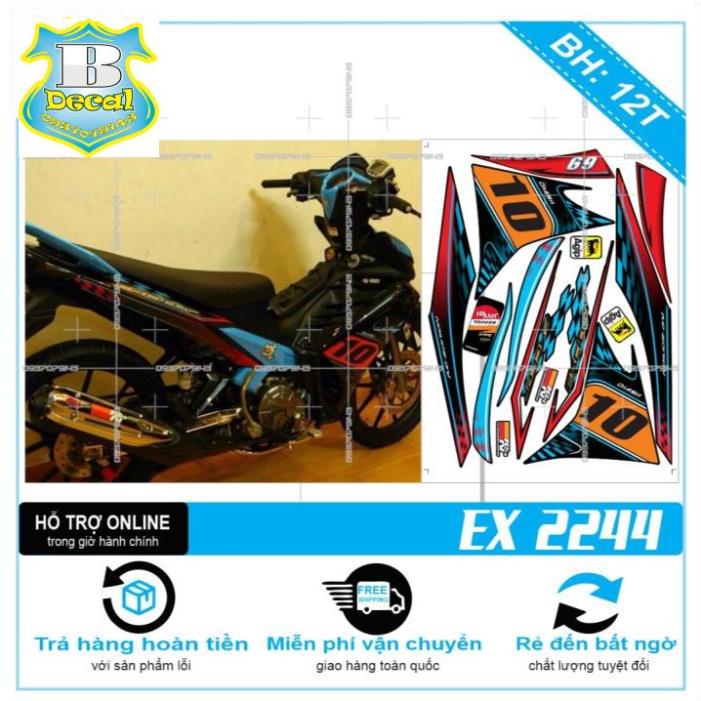 ( Quí khách vui lòng mang ra tiệm cho thợ dán ) Tem EX 2011 SỐ 10 CHẾ MÀU [Bi Decal]