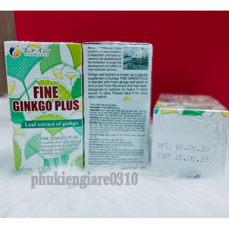 Viên uống bổ não, tăng cường trí nhớ Fine Ginkgo Plus