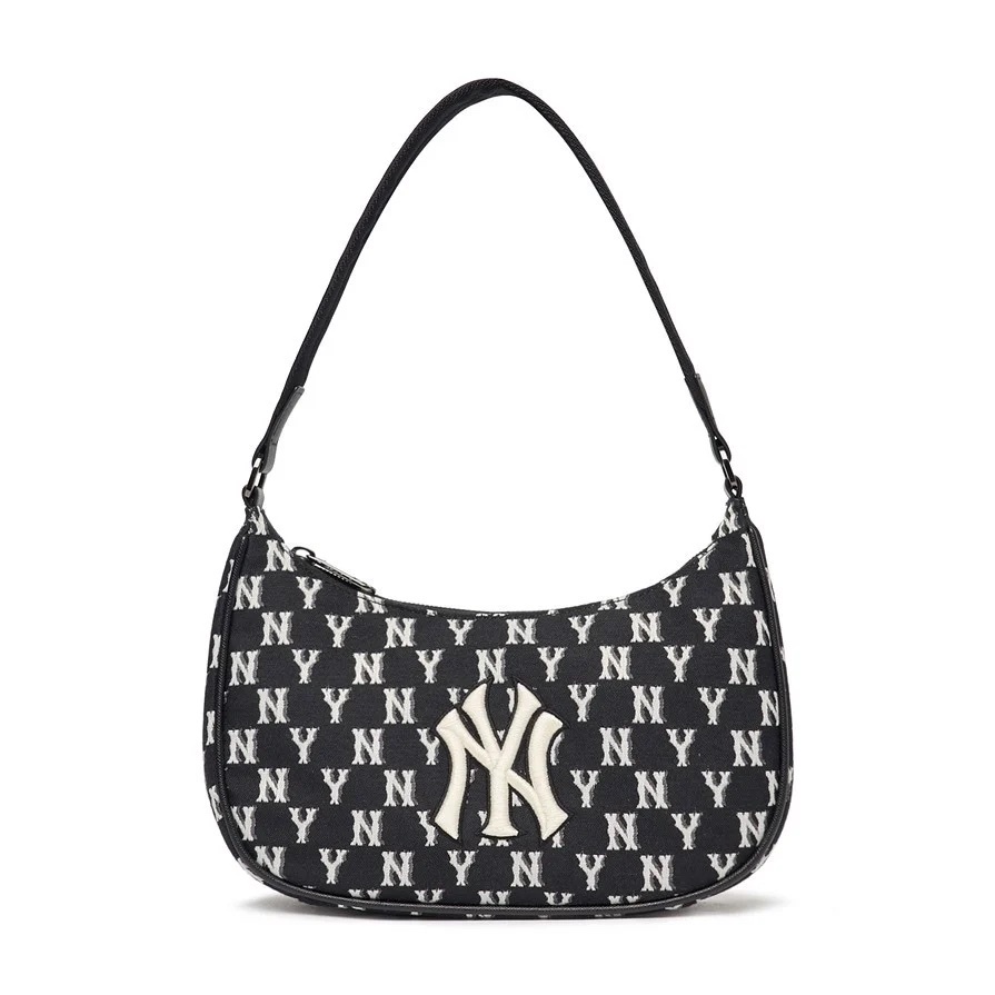 [CHÍNH HÃNG] TÚI MLB MONOGRAM HOBO BAG NEW YORK - NÂU - CODE: 32BG33111-50B