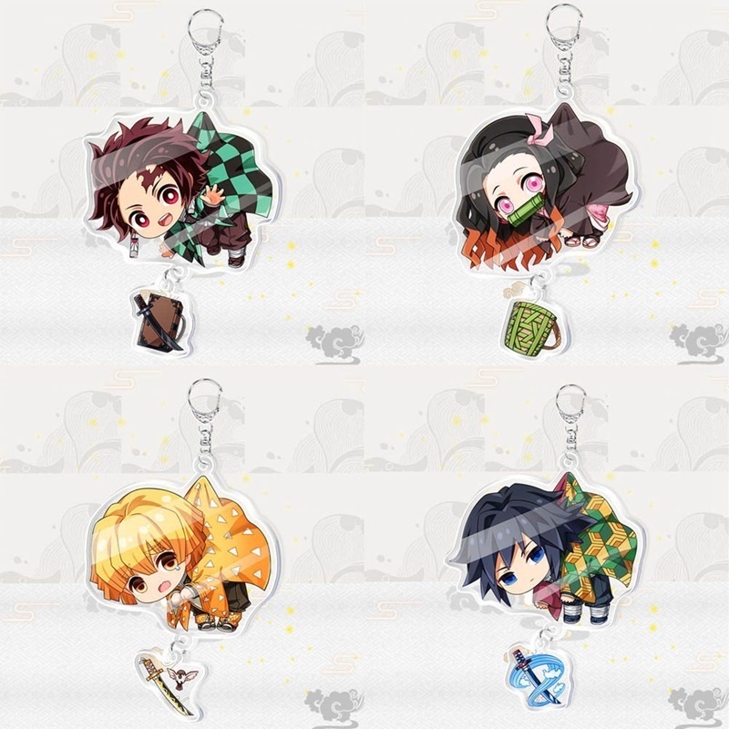 Móc khóa nhựa acrylic in hình nhân vật anime Demon Slayer: Kimetsu No Yaiba