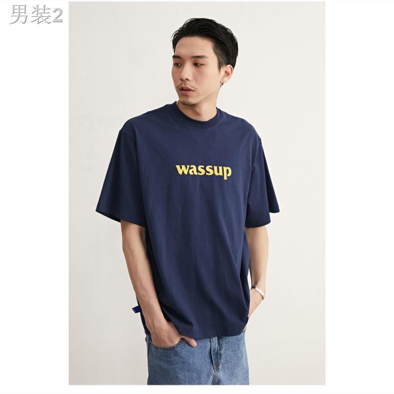 ✤▨₪Áo thun nam ngắn tay wassup 2021 thương hiệu quốc triều mùa hè phụ nữ thủy cotton tinh khiết trong các cặp đôi p