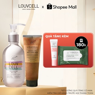 Bộ đôi dưỡng trắng và làm sạch da toàn thân Louvcell cải thiện tone da, cấp ẩm nhanh