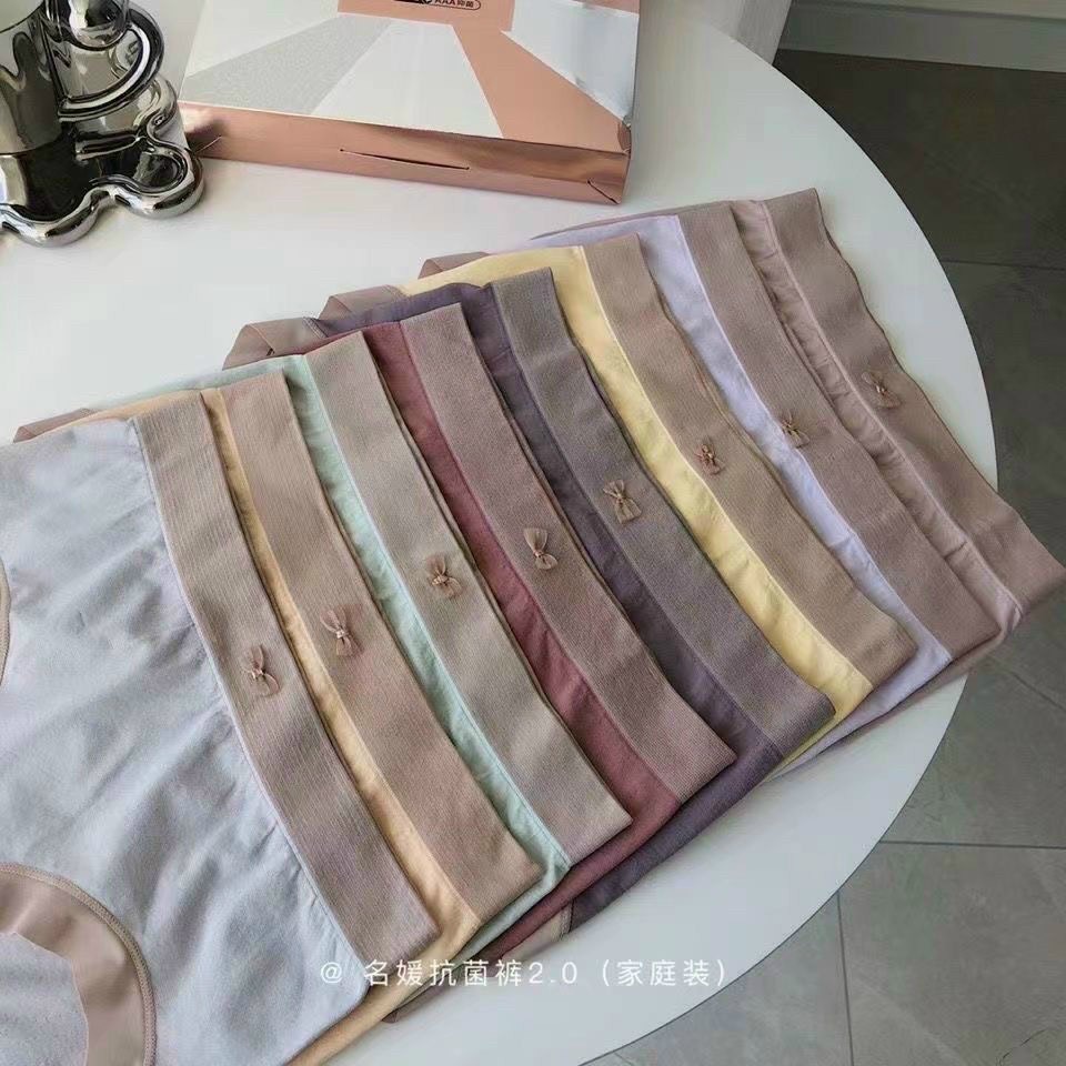 Quần Lót Nữ Cotton Su 100% kháng khuẩn thoáng mát đính nơ xinh phối viền ren siêu tôn dáng mẫu 714