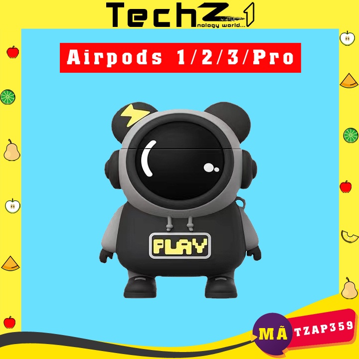 Case Airpods Phi Hành Gia, Ốp Airpods 1/2/3/Pro Chất - Mã TZAP359
