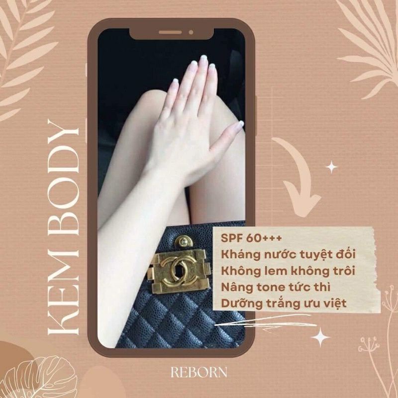 SỮA DƯỠNG THỂ TRẮNG DA CHỐNG NẮNG REBORN _WHITENING BODY LOTION