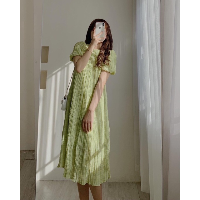 Váy babydoll tay phồng 2 lớp