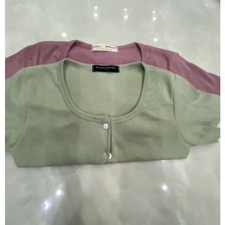 Áo Croptop Cúc Thật
