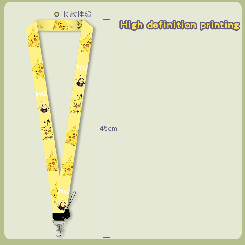 Dây đeo thẻ tên / Túi Đựng Thẻ Ngân Hàng / Thẻ ID / Thẻ Ngân Hàng Hình Pikachu Hoạt Hình Cho Học Sinh
