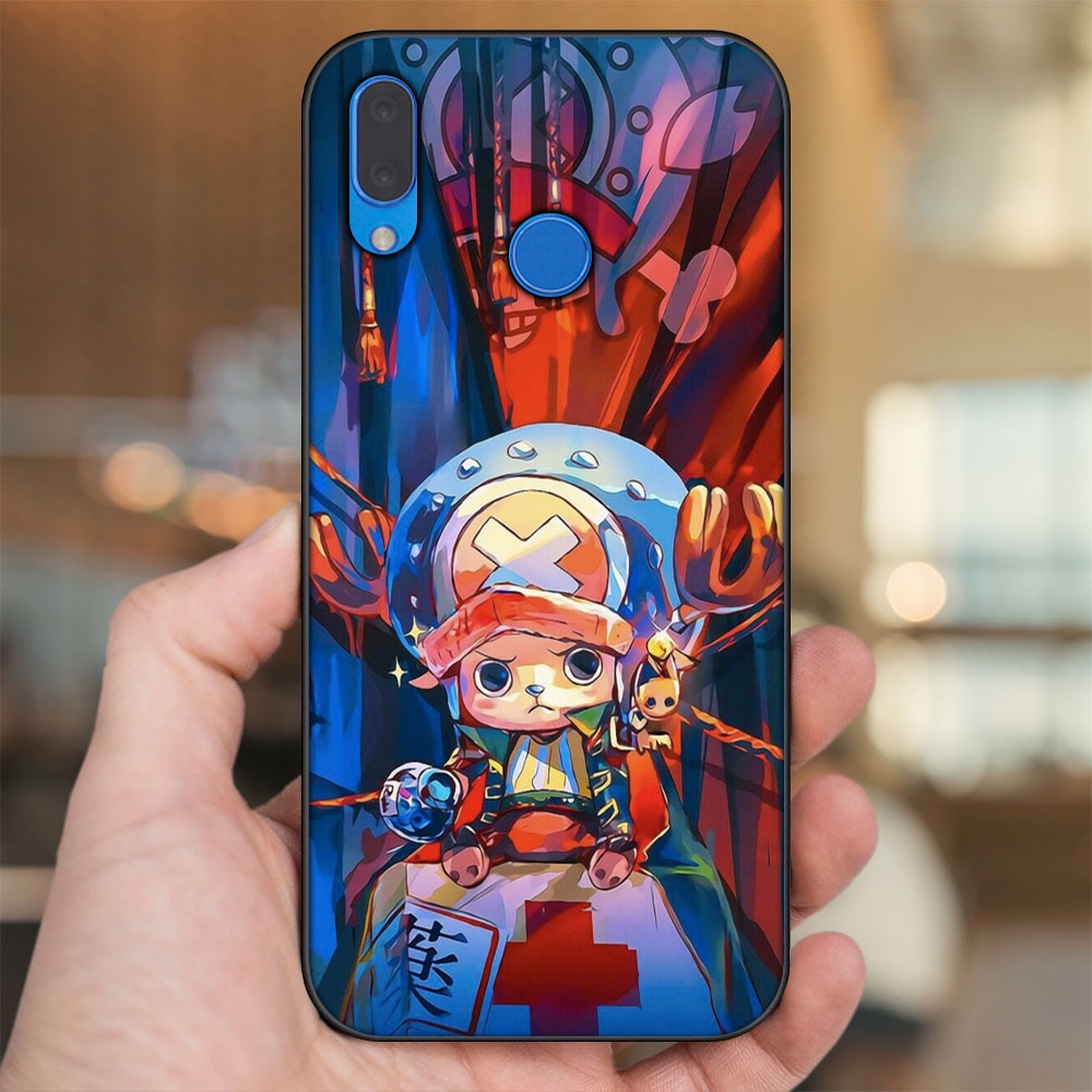 Ốp lưng Huawei Nova 3, Nova 3i, Nova 3e, P20 Lite viền đen in hình Chopper One Piece Đảo Hải Tặc