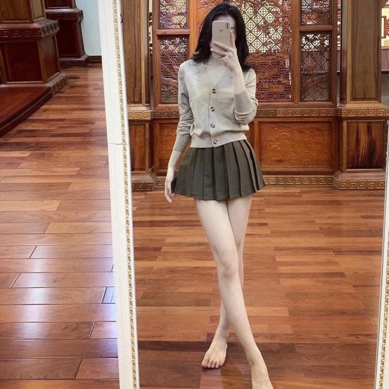 Áo Cardigan Trơn 4 Khuy